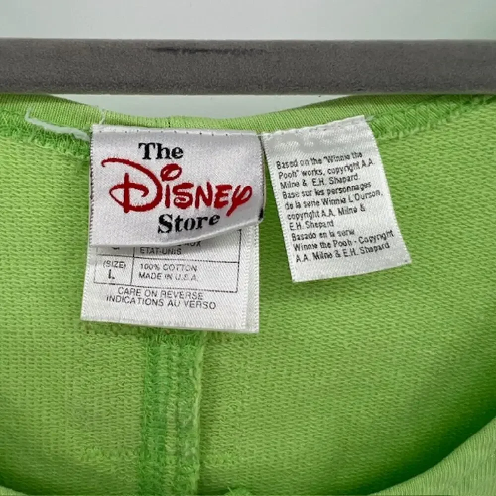 VTG 90s Disney Store Winnie the Pooh and Piglet Embroidered Shirt Dress Womens L